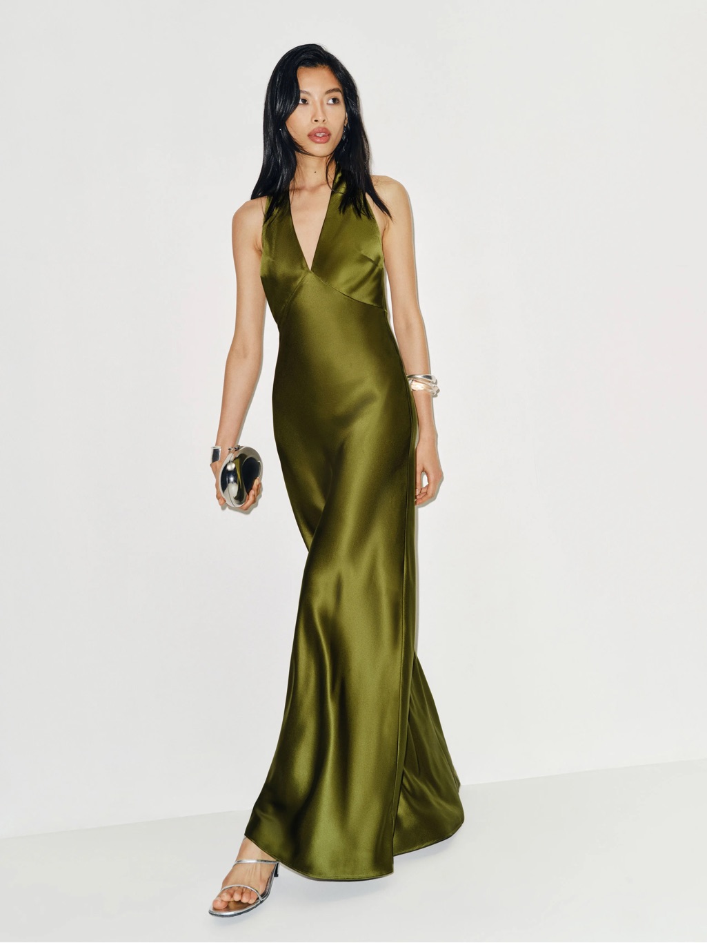 Reformation Daniela Silk Dress